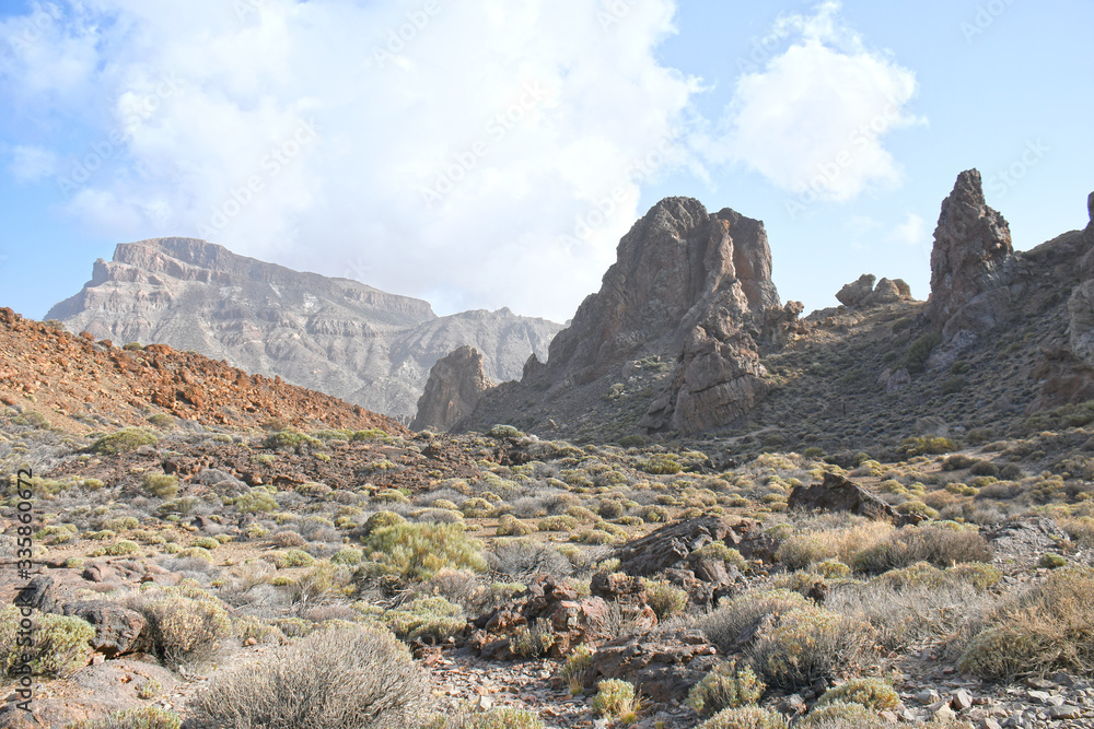 Espagne, Tenerife, roques de Garcia, vue de la caldeira Espagne, Tenerife, roques de Garcia, vue de la caldeira