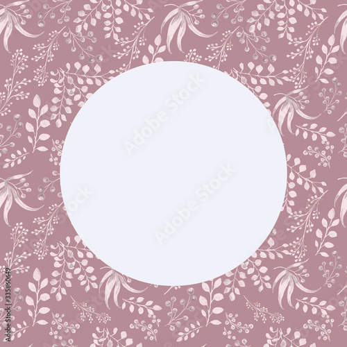 Obraz na plátně Grass twigs flowers field plants botany flora pattern seamless