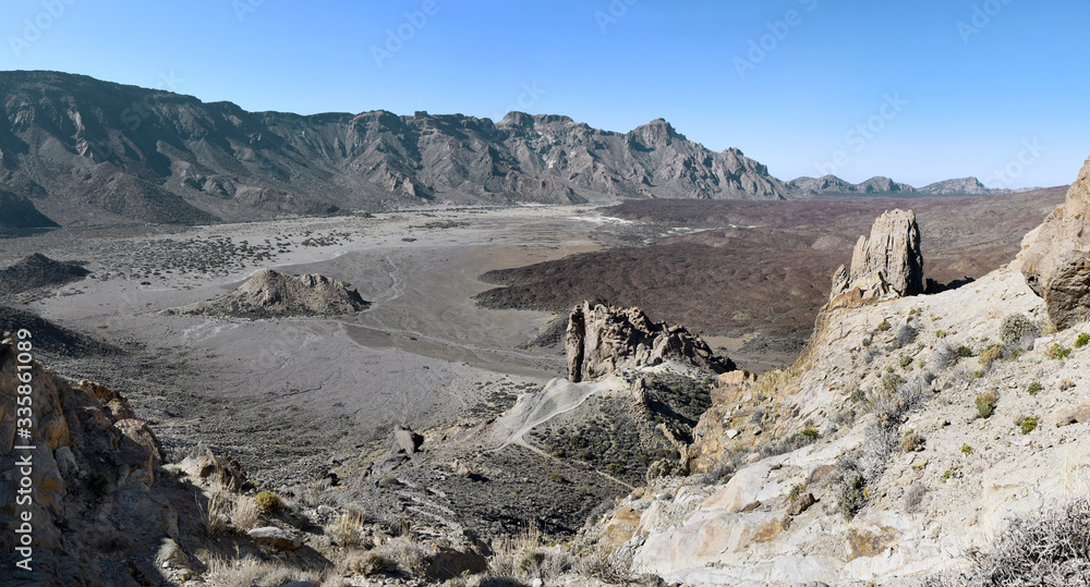 Espagne, Tenerife, roques de Garcia, vue de la caldeira