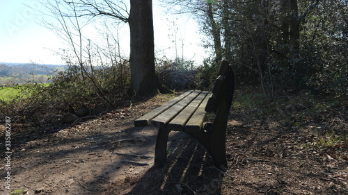 Waldweg, Elfringhauser Schweiz, ElfringhauserSchweiz,  Wuppertal, Hattingen, Sprockhövel, Bergischesland, Bergisches Land, Ruhrgebiet, Ruhrpott, wandern, Wanderlust, Deutschland, Bank  photo