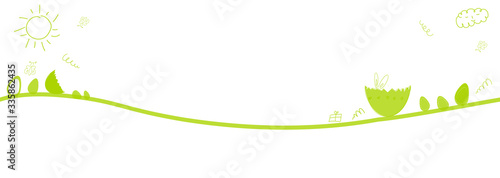 Ostern Welle Band Banner Hintergrund