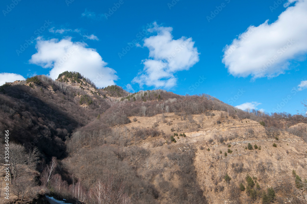 Mountain slope in the North Caucasus mountains