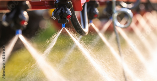 Nozzle of the tractor sprinklers photo