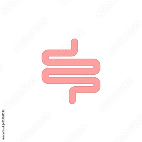 Intestine vector colon health icon. Gastrointestinal logo stomach symbol design