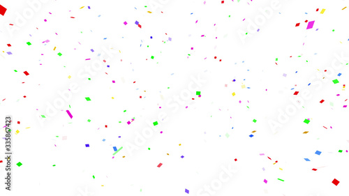 Colorful Confetti Particles Holiday Party 3D illustration background © bluebackimage
