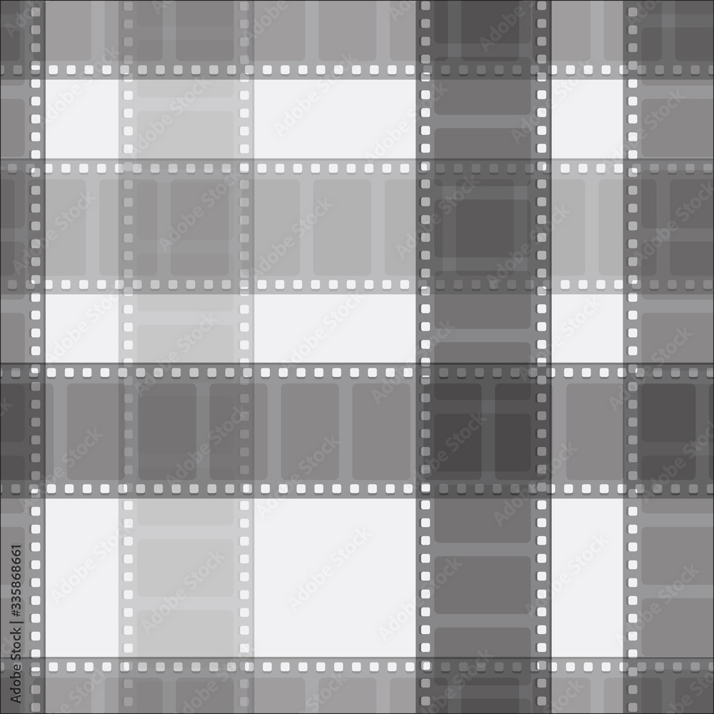 Seamless vector background with crossed film lines 