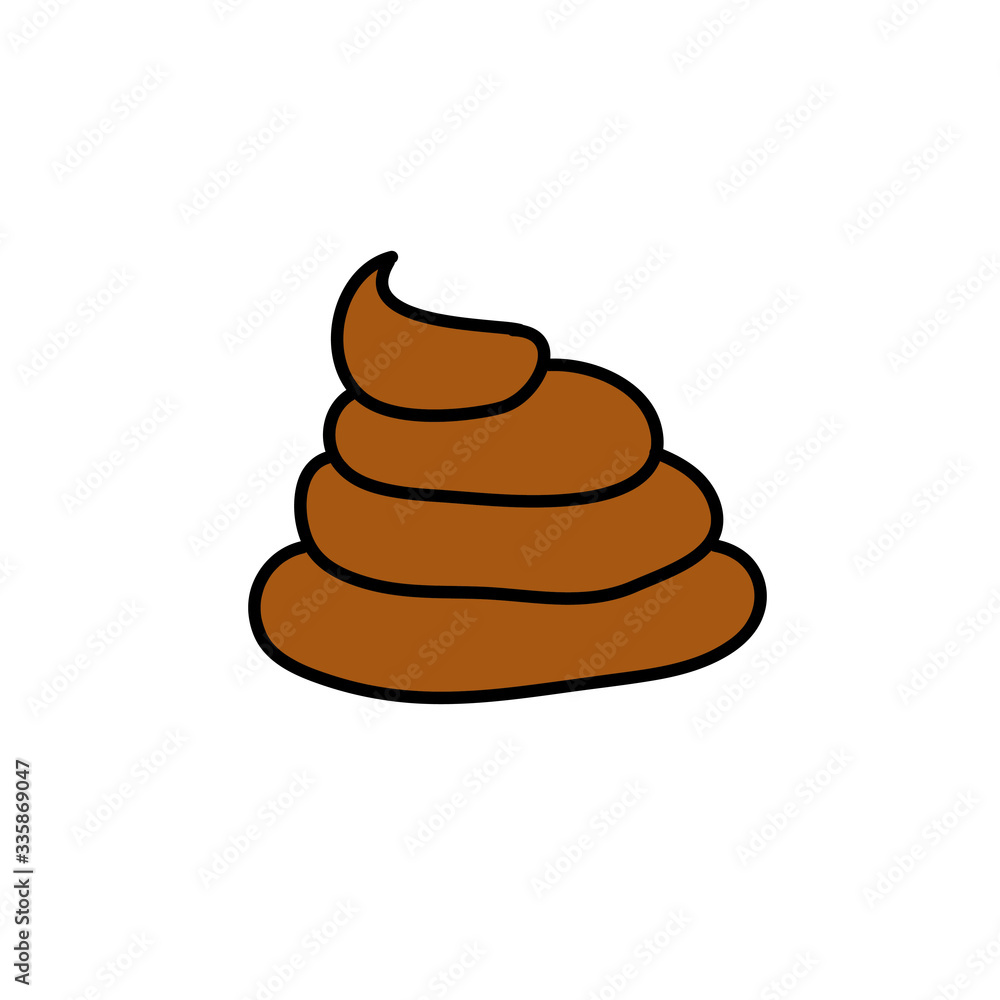 poo doodle icon, vector illustration poo doodle icon, vector illustration