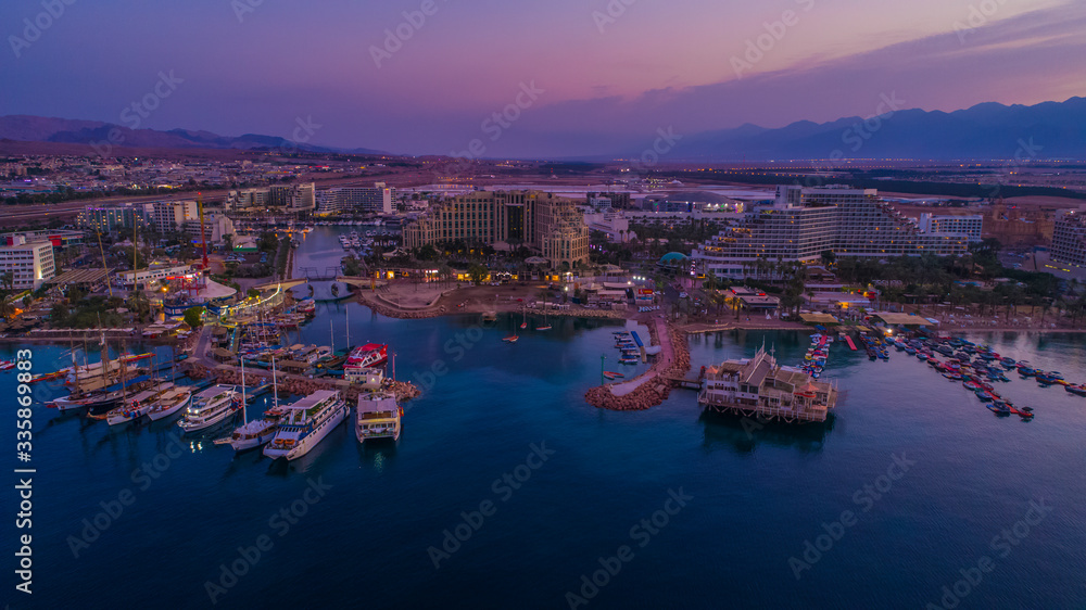 Fototapeta premium Eilat, Israel, aerial drone view