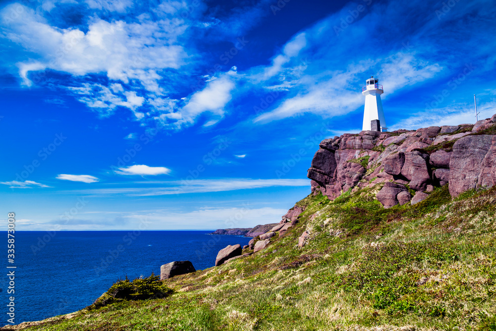 View of Cape Spear Lighthouse National Historic Site at Newfoundland Canada 