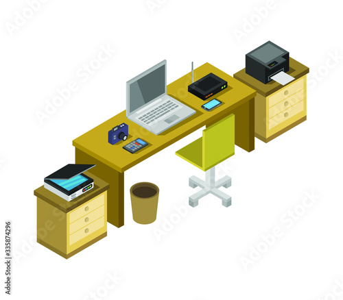 isometric desk