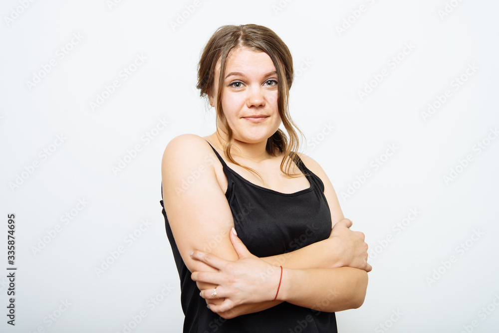 Portrait of a woman arms folded Portrait of a woman arms folded