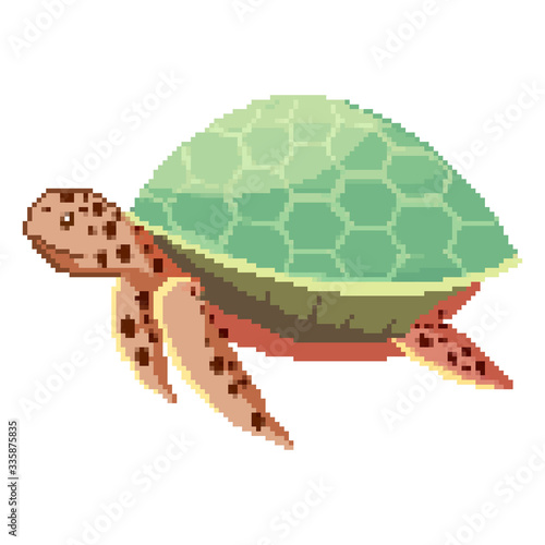Pixel turtle. Pixel art 8 bit
