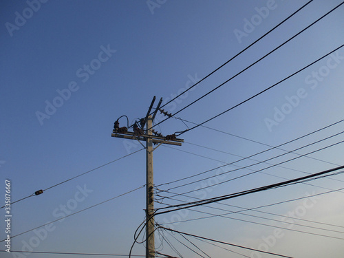 photo from thailand , electric poles 