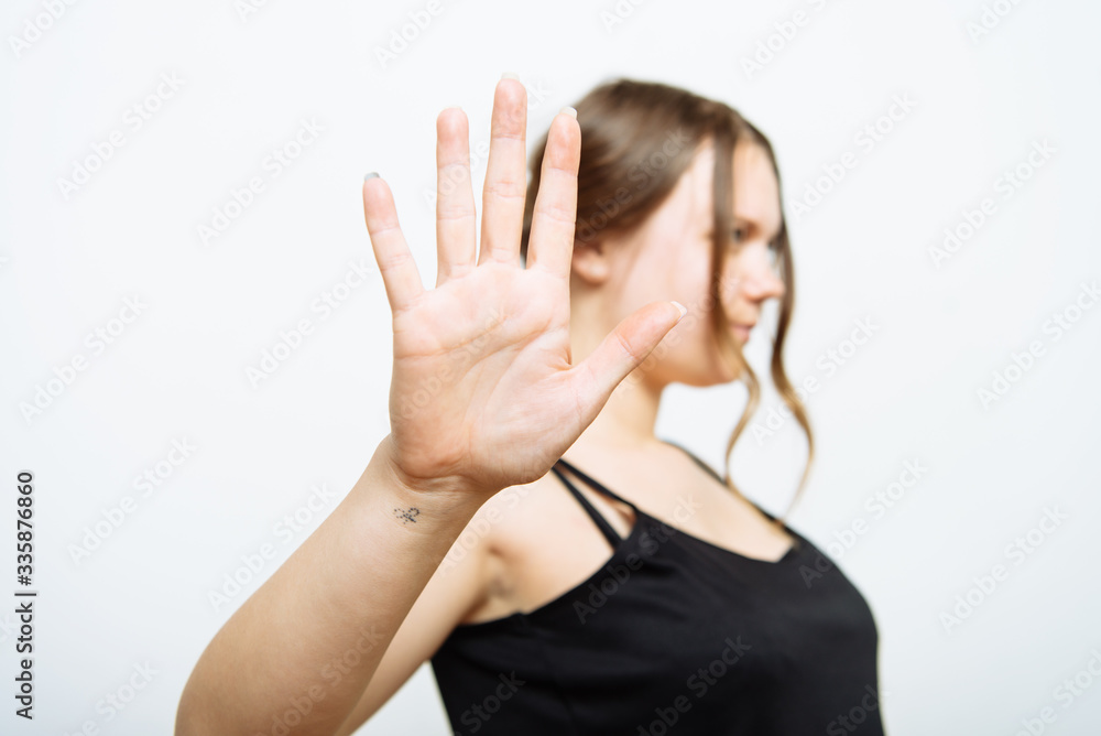 Stop gesture girl Stop gesture girl