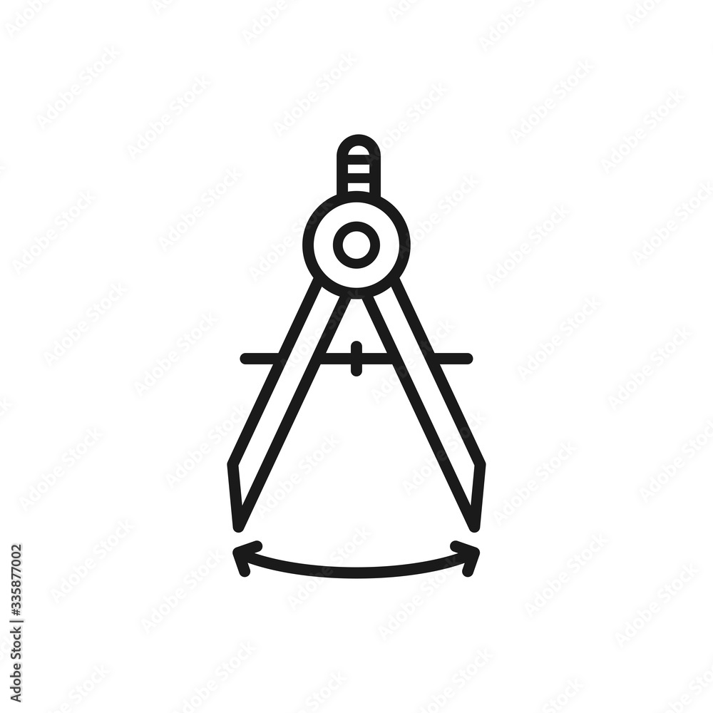 drawing compass icon in trendy flat style drawing compass icon in trendy flat style