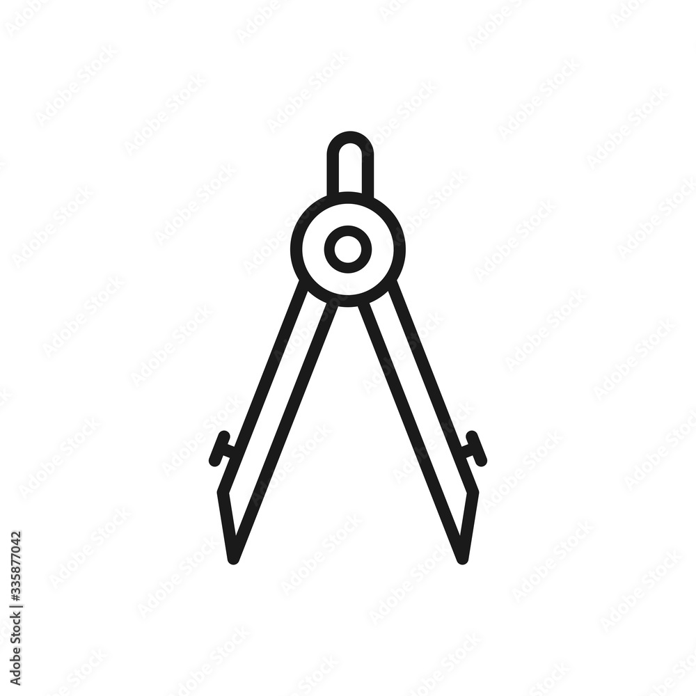 drawing compass icon in trendy flat style drawing compass icon in trendy flat style