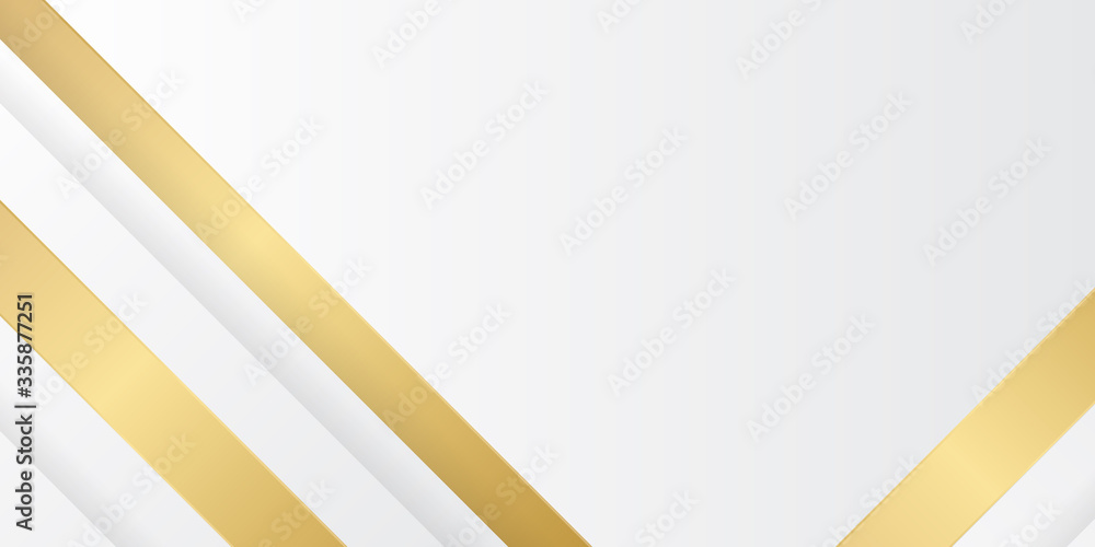 Modern abstract white background with golden stripe straight 3D layered lines. Modern abstract white background with golden stripe straight 3D layered lines.