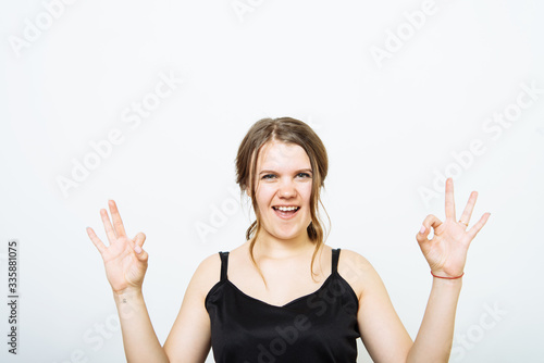 Wallpaper Mural Woman making an ok sign Torontodigital.ca