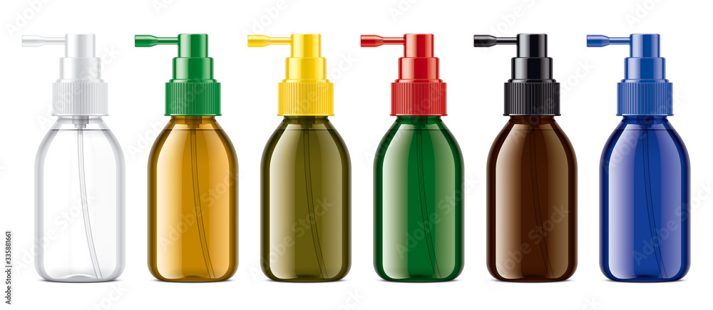 Set of Colored Sprayers bottles. Transparent version. Set of Colored Sprayers bottles. Transparent version.