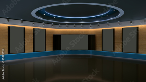 Virtual 3D Studio with vertical screens