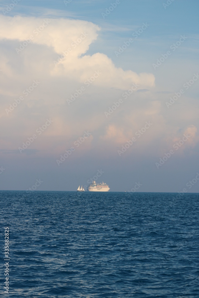 cruise ship in the sea