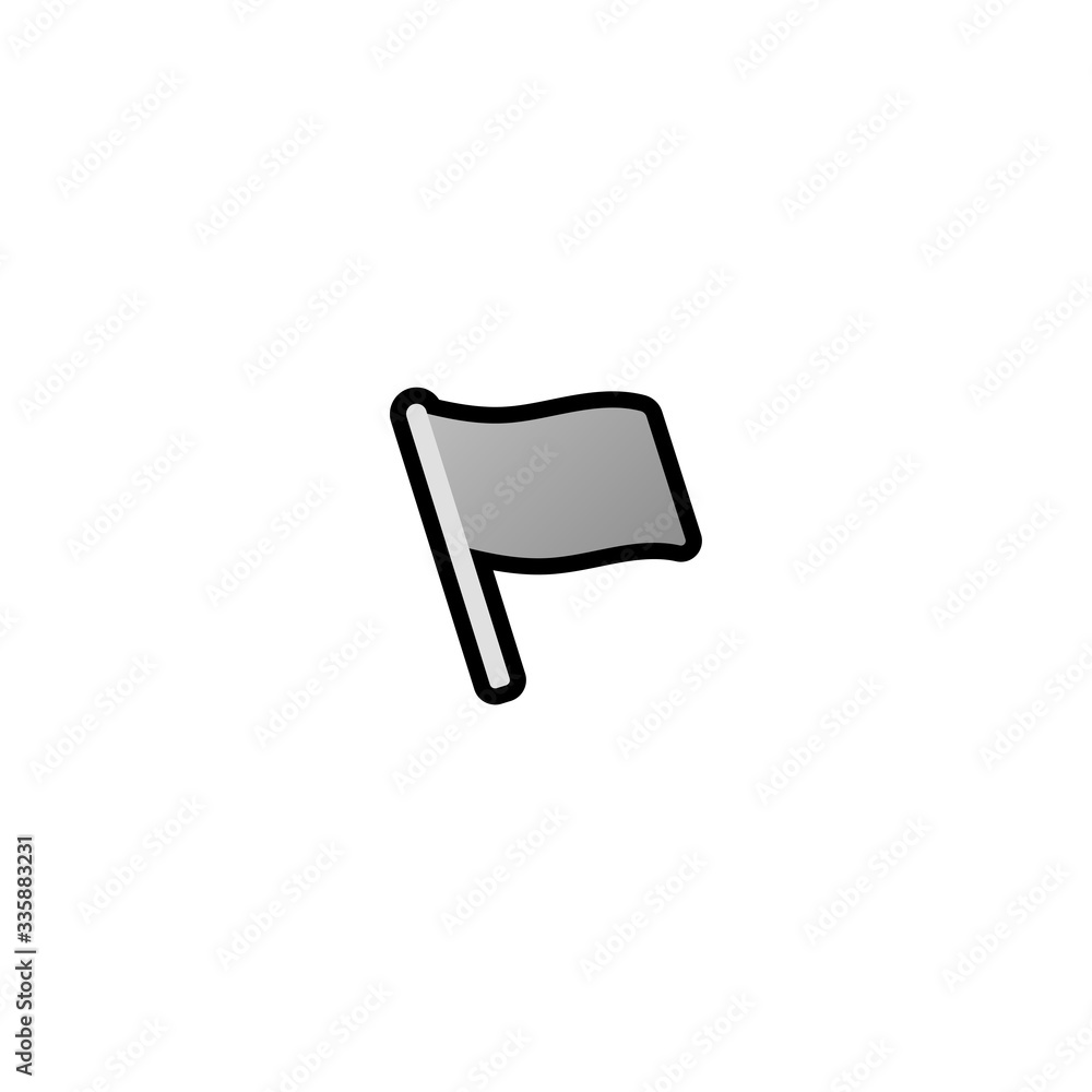 Flag Isolated Realistic Vector Icon. Gray Flag Illustration Emoji, Emoticon, Icon Flag Isolated Realistic Vector Icon. Gray Flag Illustration Emoji, Emoticon, Icon
