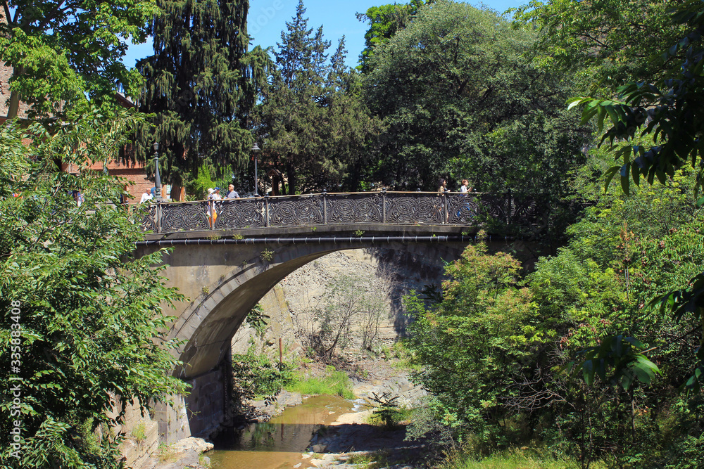 Tbilisi. Georgia. 02/06/2017 year. Little beautiful bridges.