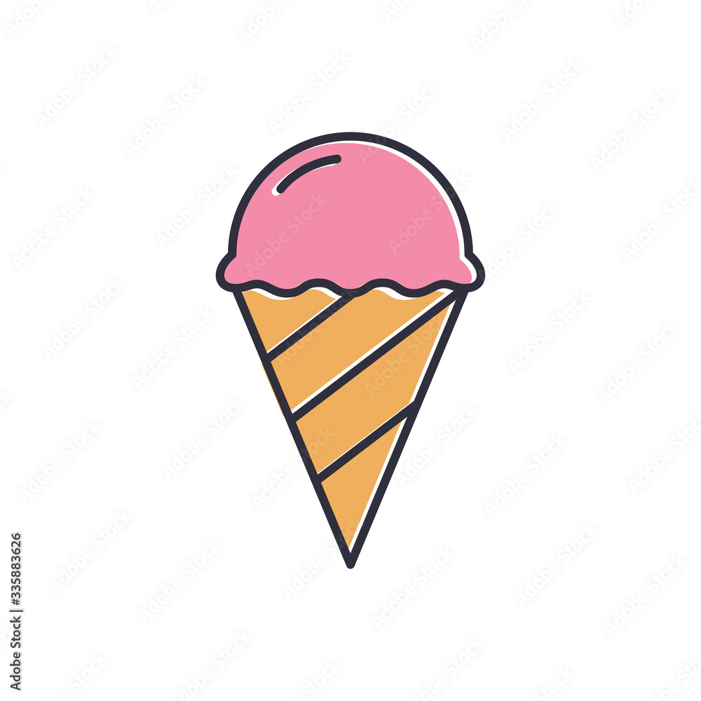 ice cream vector icon in trendy flat design