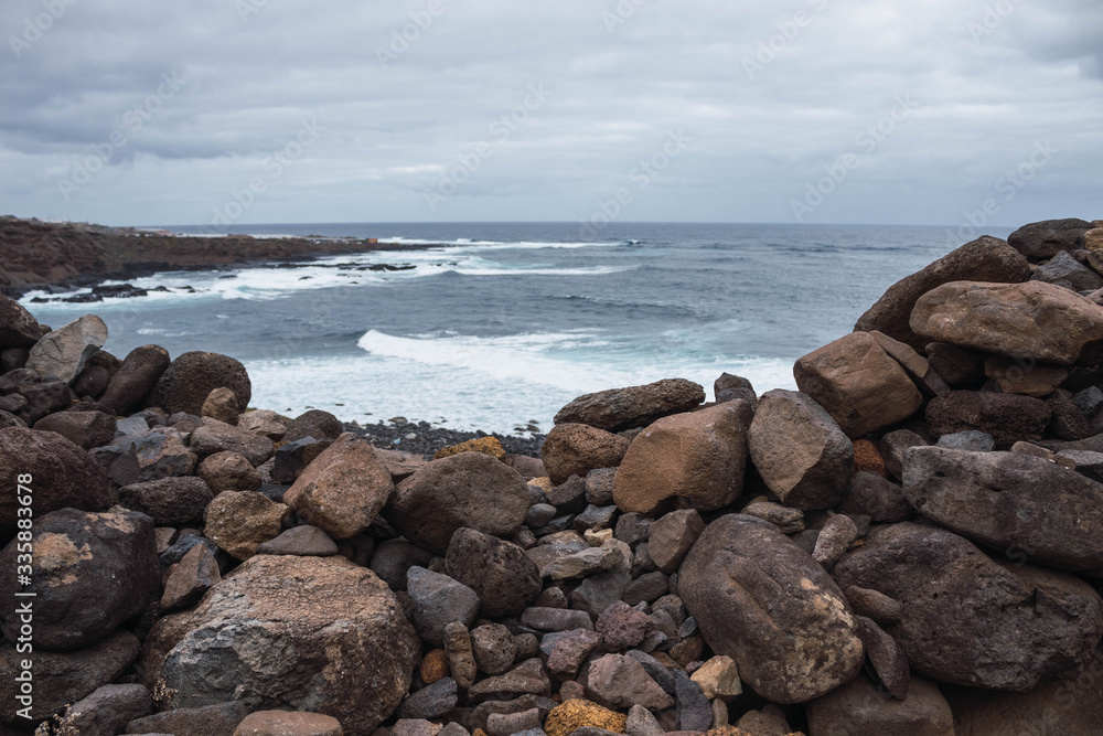 rocks and sea, in the Canary Islands