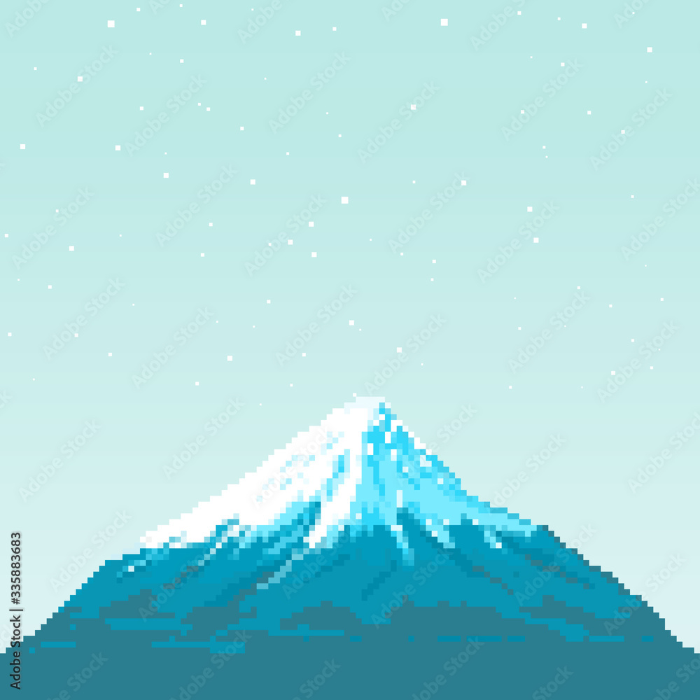 Pixilart - MOUNTAIN (32X32) by HFFZ