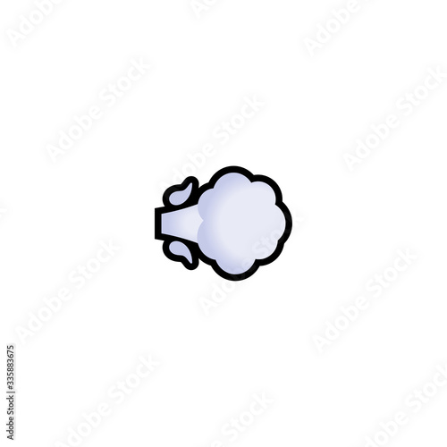 Dashing Away Isolated Realistic Vector Icon.  Illustration Emoji, Emoticon, Icon