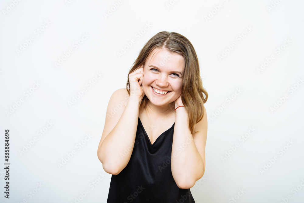 Close ears woman Close ears woman