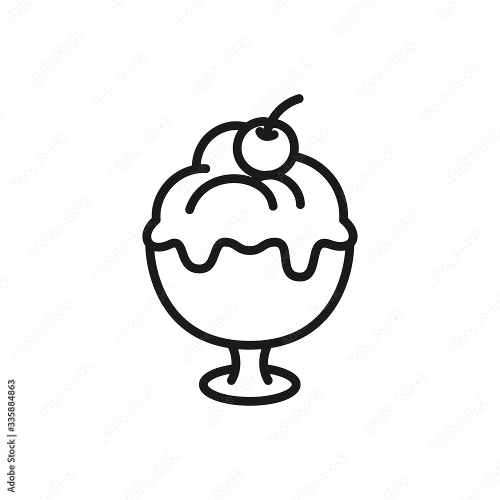 Obraz premium ice cream vector icon in trendy flat design