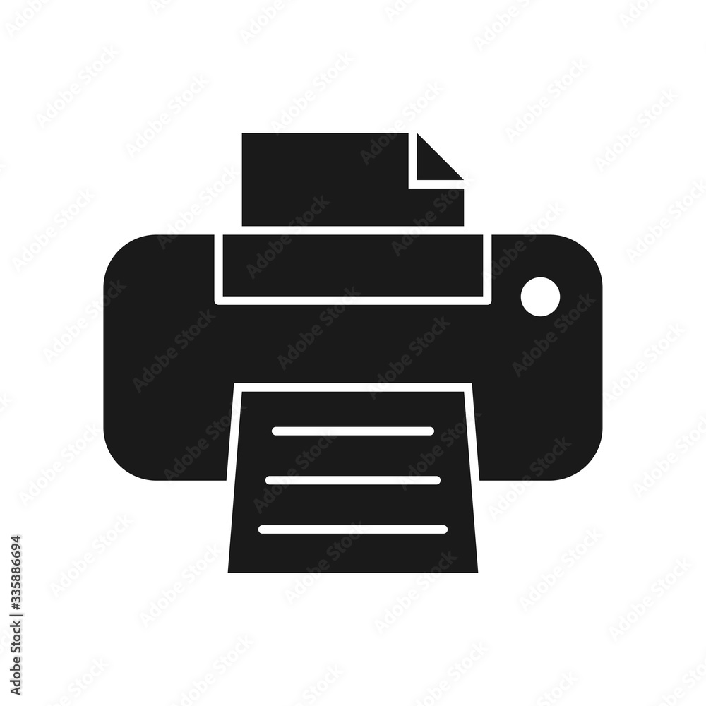 printer icon in trendy flat style printer icon in trendy flat style