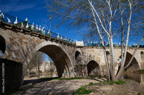 Zamora, procesión de Semana Santa sobre el río Duero. © Jose