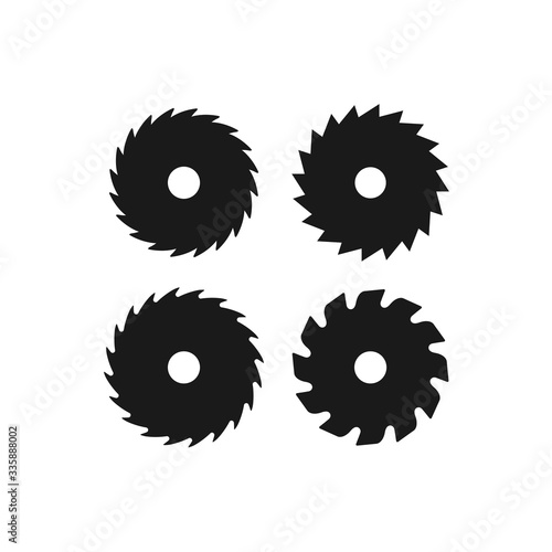 saw blade icon in trendy flat style