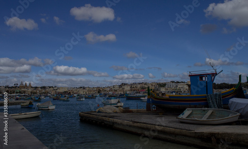 the colorful boats of Marsaxlokk harbor