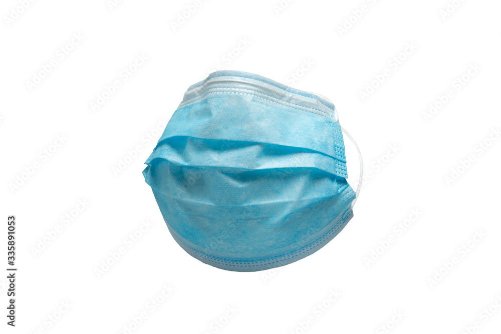 Fototapeta premium isolierte MNS-Maske, Mundschutz mit weißem Hintergrund