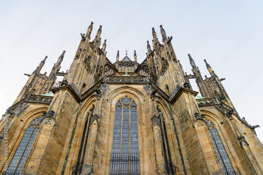 East side of St. Vitus Cathedral, Prague Castle, Prague, Czech Republic