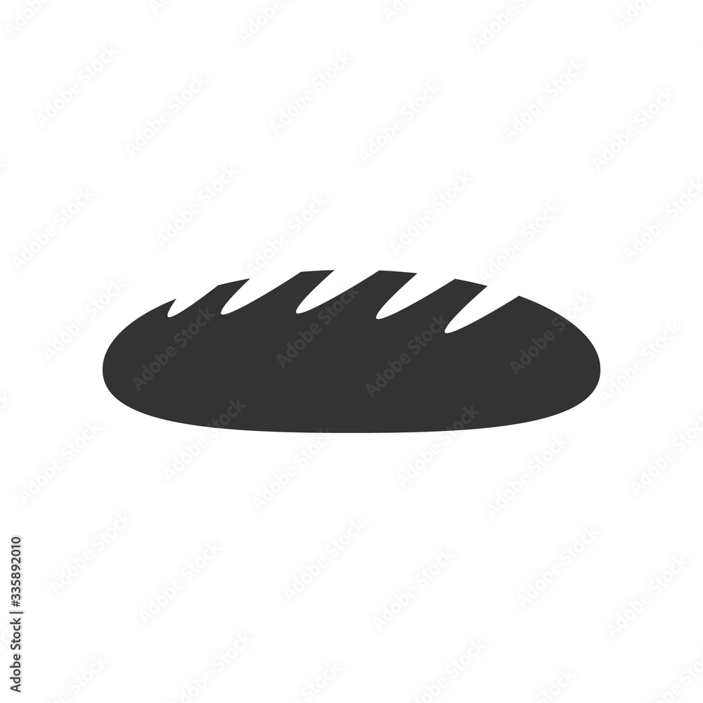 Bread icon vector illustration isolated on white Bread icon vector illustration isolated on white