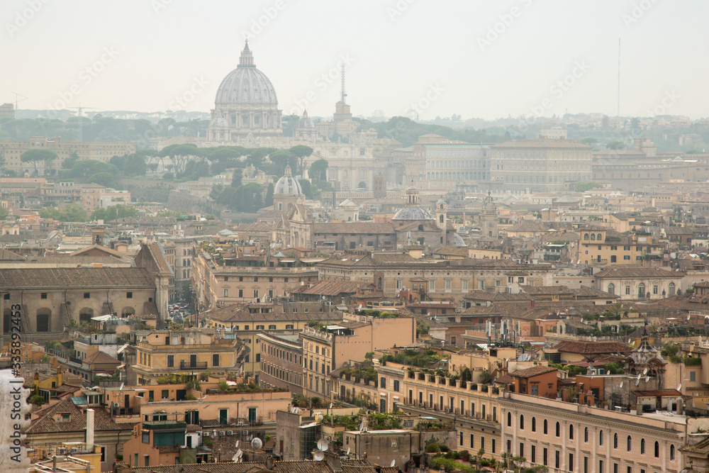 
Rome. City view in the haze