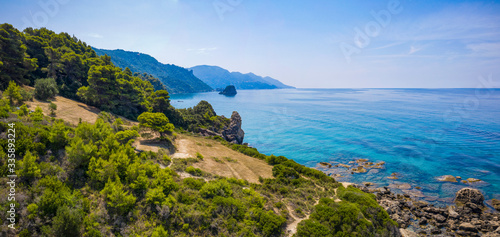 Summer photo of aerial beach and sea © magdal3na