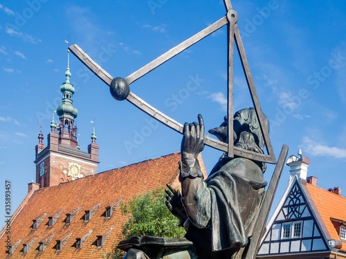 Obraz na płótnie Kopernik Gdańsk w salonie