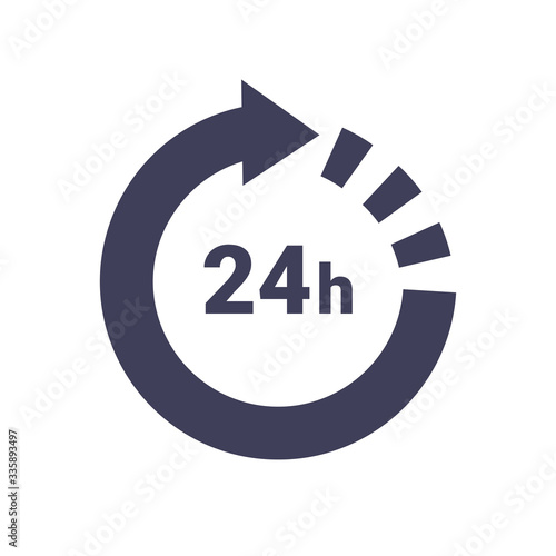 24 hours icon delivery icon vector illustration logo template for many purpose. Isolated on white background