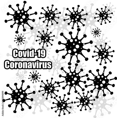 Different Kinds of Viruses. Bacteria Biology Organisms Seamless Pattern. Virus Infection Ebola Epidemic EPS
