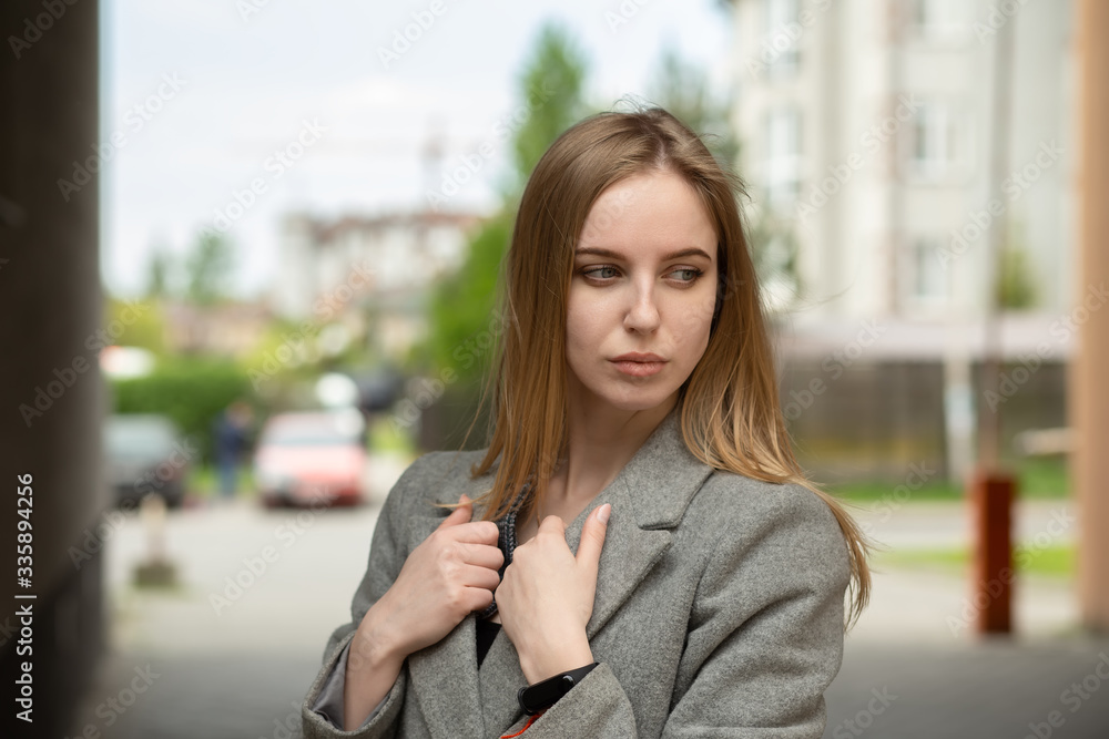 Fototapeta premium young sad woman