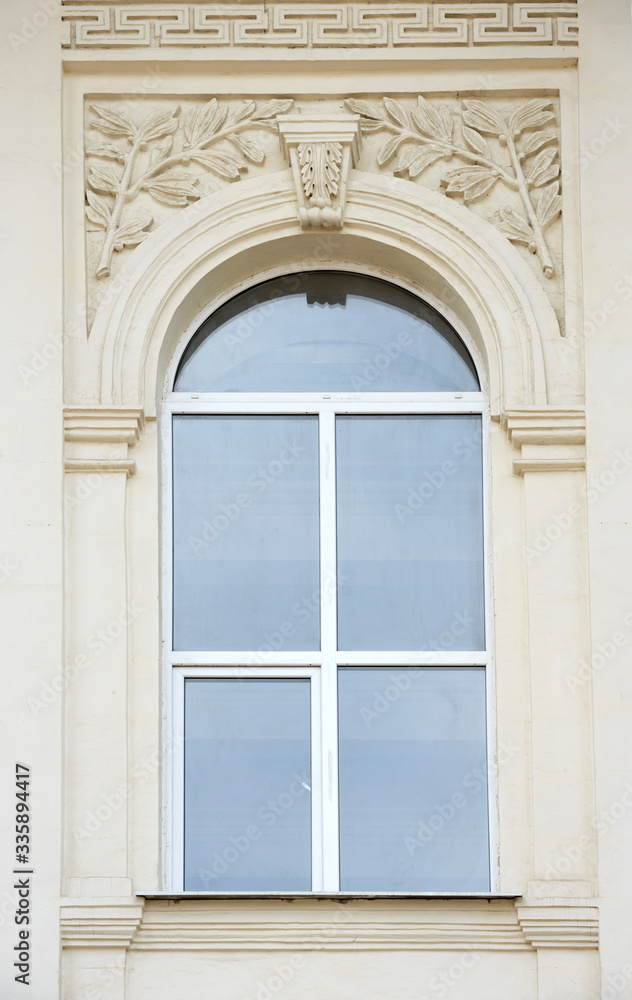 Window of old historic building in Sevastopol, Crimea, Russia.