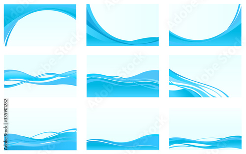 Abstract blue wave background vector templates. To see the other vector wavy background illustrations , please check Abstract Wavy Backgrounds collection.