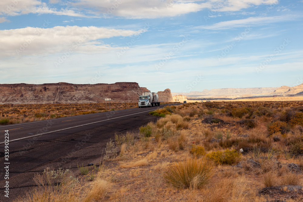 Trick auf US Highway 89 von Kanab nach Page Trick auf US Highway 89 von Kanab nach Page