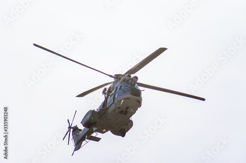 Wallpaper Mural Spanish Army Hellicopter patroling during COVID-19 Lockdown, Las Palmas de Gran Canaria, Spain Torontodigital.ca